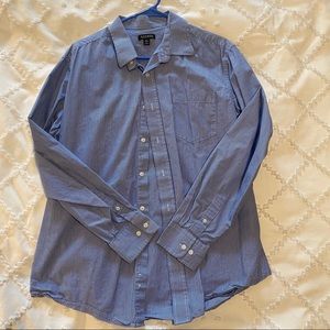 Blue pinstriped button down